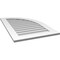 Ekena Millwork Quarter Round Top Right Surface Mount PVC Gable Vent w/ 3-1/2"W x 1"P Standard Frame, 24"W x 38"H GVPQR24X3801SN - alternate 4